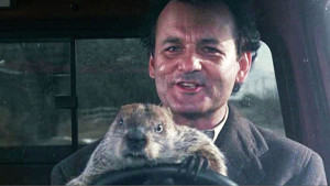 Screenshot of Bill Murray from movie Groundhog Day